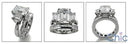 Matching Set 4 Ct Emerald 3 Stone Eternity Channel Baguettes Cubic Zirconia Cz Ring
