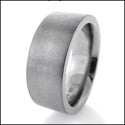 Plain Wedding 8mm Titanium Cubic Zirconia CZ Band 