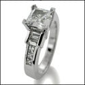 Engagement Proincess 1 Ct Center Channel Set Cubic Zirconia Cz Ring