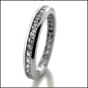Princess Cubic Zirconia Channel 2.5 MM Eternity Band 14K White Gold
