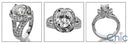 Estate 2.5 Oval Center Stone Paved Halo Cubic Zirconia Cz Ring