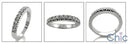 Wedding .75 TCW Round in Pave Cubic Zirconia CZ Band 