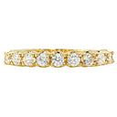 9 Round Stones Cubic Zirconia Band Yellow Gold