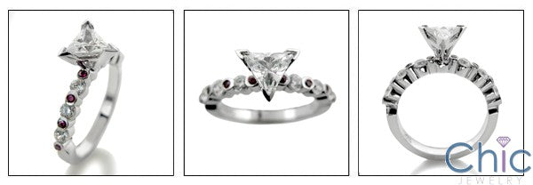 Engagement 0.75 Triangle Center Cubic Zirconia Cz Ring