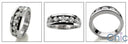 Wedding Channel Set Princess in Diamond Position Cubic Zirconia 14K Gold Band