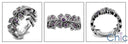 Eternity .50 TCW Pave set Leaves Cubic Zirconia Cz Ring