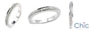 Wedding Pave Set European Shank Cubic Zirconia CZ Band 