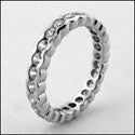 Eternity 1.25 TCW Round Channel Cubic Zirconia Cz Ring