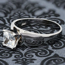 Cubic Zirconia Princess Solitaire 1 Carat Ring