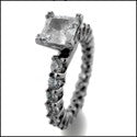 Eternity 1 Ct Princess Center Ring Eternity Cubic Zirconia Cz Ring
