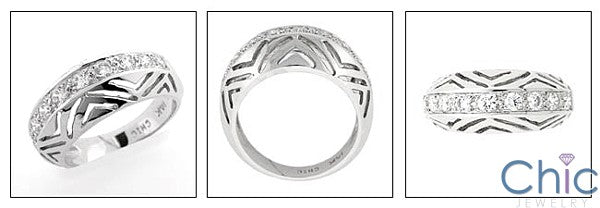 Fine Jewelry 0.90 TCW Round Pave Cubic Zirconia Cz Ring