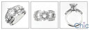 Engagement 2.25 Brilliant Round Center Wide Shank Cubic Zirconia Cz Ring