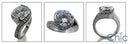 Anniversary 2.5 Round in Half Bezel Cubic Zirconia Cz Ring