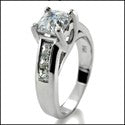 Engagement 1 Ct Royal Asscher Lucida Style Cubic Zirconia Cz Ring
