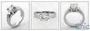 Engagement 1.5 Round Center Stone Ct Princess Channel Cubic Zirconia Cz Ring