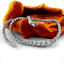 Cubic Zirconia Cz Round Stone 4 Prong Gradually Set Necklace