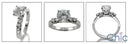 Engagement 1.45 TCW Round Centered Cubic Zirconia Cz Ring