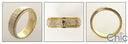Mens Two Tone Gold Hammered Finish Band