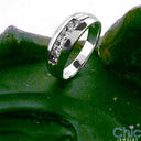 Mens 1 Ct Princess in Channel Cubic Zirconia CZ Wedding Band