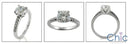 Engagement 1.25 Round Pave Cubic Zirconia Cz Ring