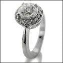 Anniversary .75 Round CZ Halo Cubic Zirconia Cz Ring
