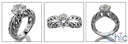 Engagement 2 Ct Round 6 Prong Center Branchandstyle Cubic Zirconia Cz Ring