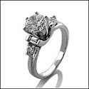 Engagement Brilliant 1 Ct Center 6 Prongs Cubic Zirconia Cz Ring