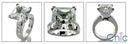 Engagement 6 Ct Princess Center Channel Cubic Zirconia Cz Ring
