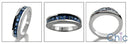 Wedding 1.5 Ct Sapphire Princess in Channel Cubic Zirconia CZ Band 