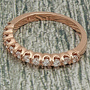 Cubic Zirconia 12 Round Stone Rose Gold Wedding band