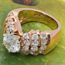 2 Carat Round Highest Quality Cubic Zirconia Rose Gold Engagement Ring