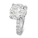 Blac Chyna's 7 Carat Round Cubic Zirconia Engagement ring in solid 14K White gold Eternity shank