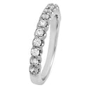 Round Cubic Zirconia 13 Stone Wedding Band 14K White Gold