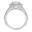 2 Carat Brilliant Cut Highest Quality Cubic Zirconia Bridal Ring 14K White Gold