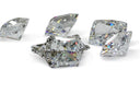 9 CARAT PRINCESS CUT CUBIC ZIRCONIA 3 STONE RING 14K WHITE GOLD