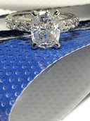 4 Carat Elongated Cushion cut Cubic Zirconia Engagement Ring