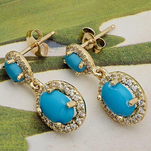 Cheapest 14k gold turquoise Earrings