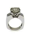 6 Carat Highest quality cubic zirconia Euro shank Engagement ring