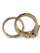 Matching Set Engraved Cubic Zirconia Cz Ring