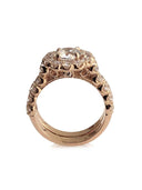 Highest Quality CZ Engagement ring with band Rose Gold