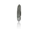 Knife Shank Cubic Zirconia Wedding Band Micro Pave Set 14K White Gold