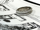 Micropave set cz in 3 rows 3mm wide dome wedding band