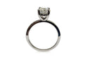 2.5 Carat Oval Cubic Zirconia 4 prong  Solitaire ring 14k White Gold