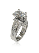3 Carat Pear shape Cubic Zirconia tall Engagement ring