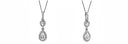 Pendant Pear Cut Cubic Zirconia in Halos 14K White gold