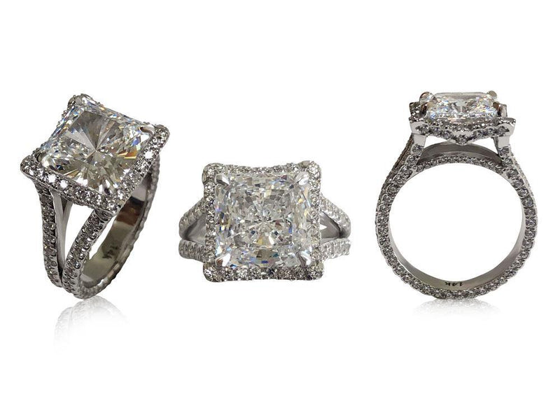 10 Carat Princess cut CZ Ring CHICASHOTPRINCESS -  LA Chic Jewelry Inc