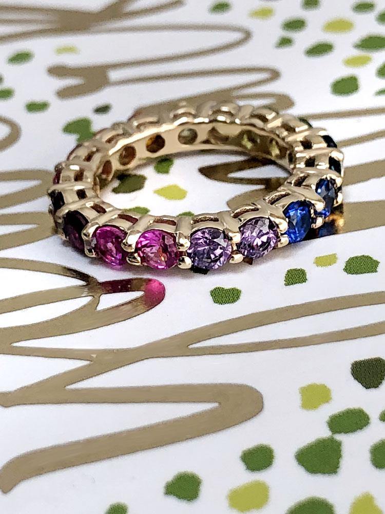 Rainbow cheap zirconia ring