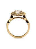 Highest Quality Cubic Zirconia Engagement ring Edwardian Style 14K