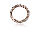 Cubic Zirconia Tiffany Embrace Inspired Eternity Band 3mm Wide 14K Rose Gold