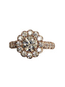 Rose Gold Engagement ring with 1 carat  round cubic zirconia